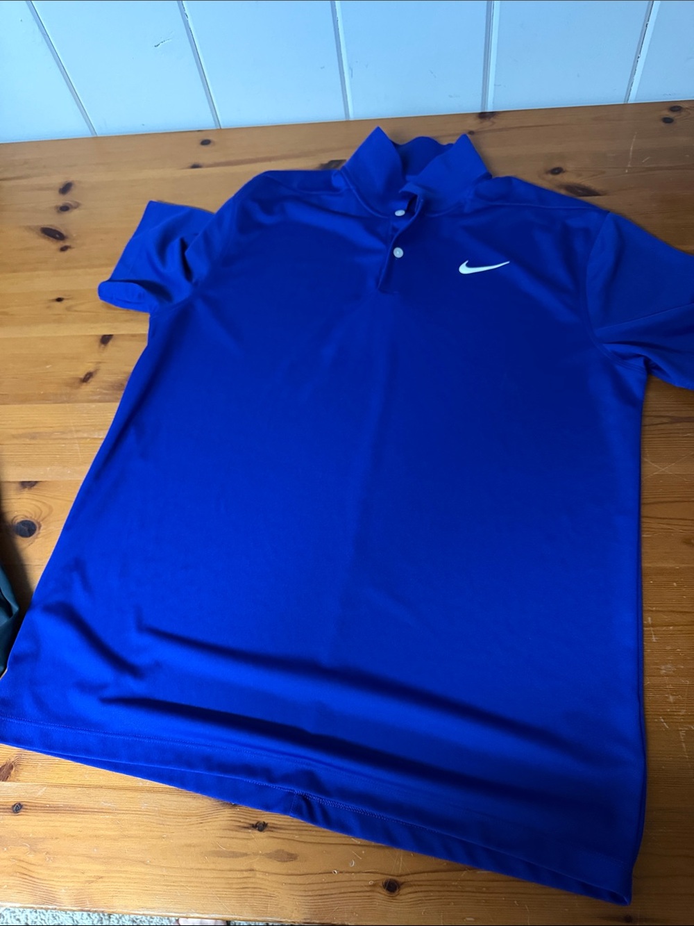 Nike Men’s Polo Shirt in Royal Blue with White Swoosh